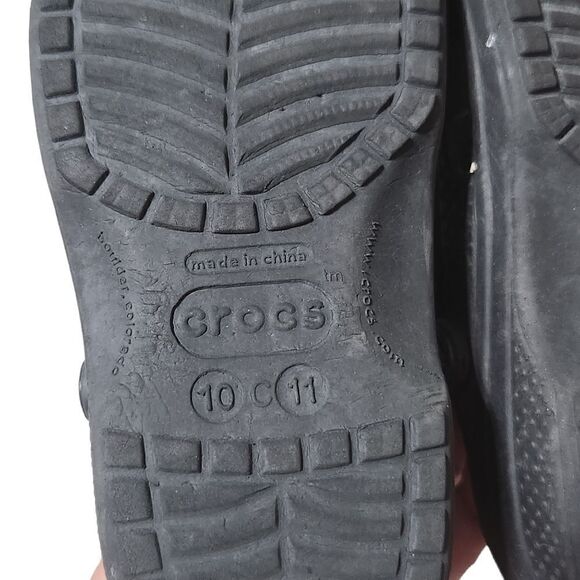 Crocs Candace Clogs Black Kids 10 11 Sandals Shoes Slip On Beach - Picture 6 of 9